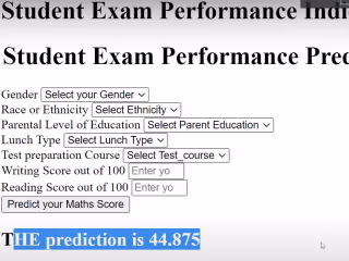 Performance Prediction using ML