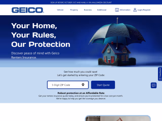 Geico's Landing Page