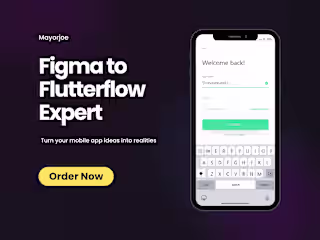 Figma to Flutterflow, Mobile App UI Designer