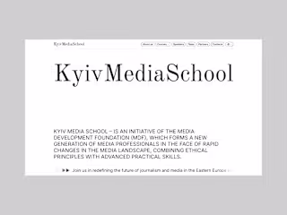 Kyiv Media School • Framer Website Design and Development