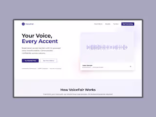 VoiceFair – Accent-Driven Voice Transformation App