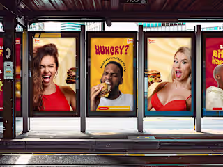Billboard design for Burger brand