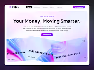 Rubix – Fintech Landing Page