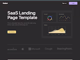 Digital Wallet Landing Page