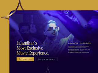 Chandra05 (Music event) Landing page Framer Development 