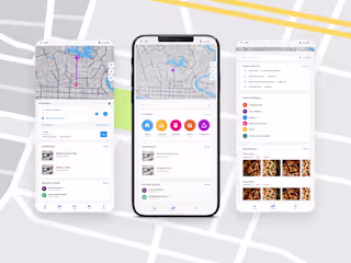 Location Search Mobile App Design UI UX