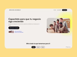 No-code Landing page for Digital Academy made in Framer