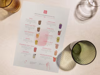 Graphic Design: Jell&Chill Menu 