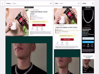 CUBAN CHAIN Product Page Design for BLAZE 
