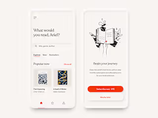 Online Book subscription App Design | Neumorphism