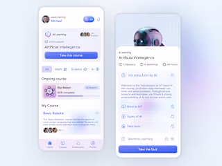 AI Class App Screens