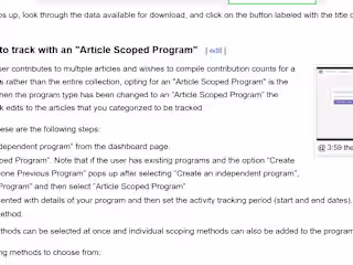 Customizing what to track with an Article Scoped Program 