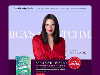 Matchmaker Maria | Branding + Kajabi Website Design
