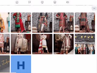 social media management of clothing brand "cloths"