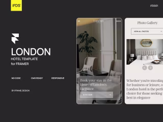 LONDON HOTEL WEBSITE TEMPLATE for FRAMER