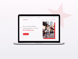 ChinaWorks Agency Landing Page Web UI Design