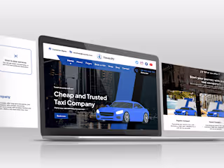 Taxi driving agency landing page design