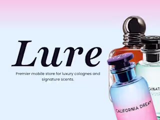 Men's cologne e-commerce mobile screens