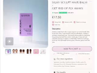 Glamguru Product Page Design