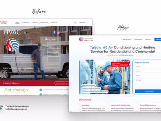 Air conditioning & heating services website