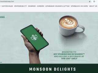 Starbucks website Design