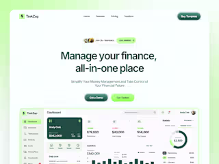 TaskZap Landing Page Design | Framer Development