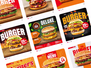 Fast Food Social Media Advertisement Design - Crustavs