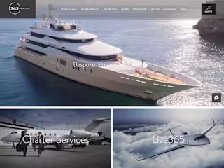 Website for a private jet rental company in the UK 