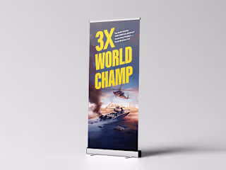 Ted Pryor | 3X World Champ | Banner Design