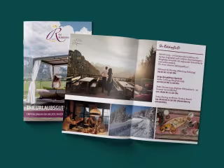Holiday brochure for a luxury hotel