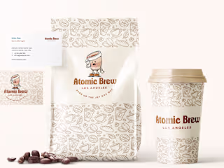 Atomic Brew — Complete Coffee Brand Identity