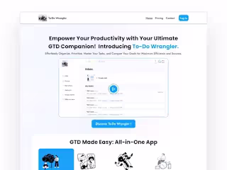 To-Do Wrangler - Full web app design & landing page