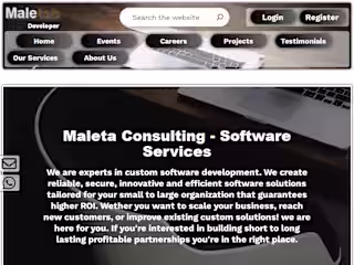 Pre-built business website