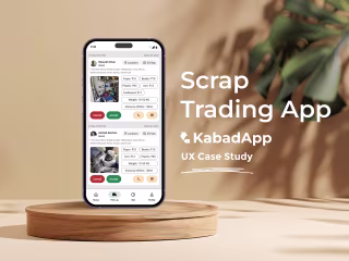 Scrap Trading App: A Business-Focused Case Study on Behance