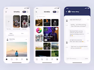Kinetic | App Design | Social Networking App