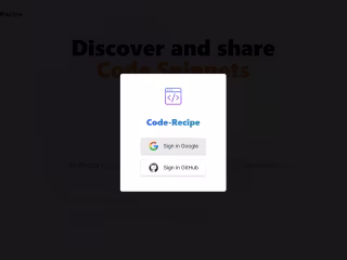 Code Recipe Platform