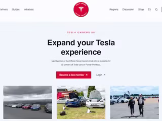 Tesla owners UK website UI developer