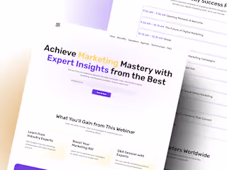 Webinize – Event Registration Landing Page