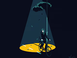 "Autumn Night" - Daily vector art
