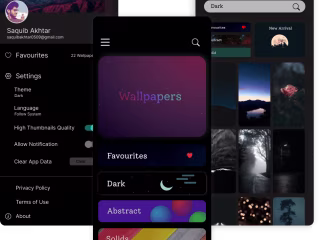 Wallpaper app UI/UX design