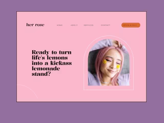 Playful and feminine website design