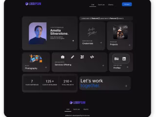 Trendy one-page WordPress website portfolio | WordPress website