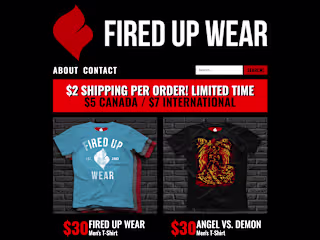 Fired Up Wear - Webflow Website