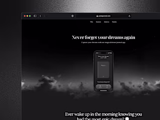 dreamy landing page for yume