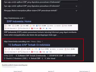 Top 1 Ranker ERP Software "ERP Software Indonesia" in Indonesia