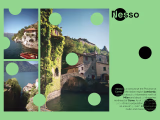 Branding for the Town Nesso located on Como Lake
