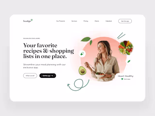 Landing page hero website design