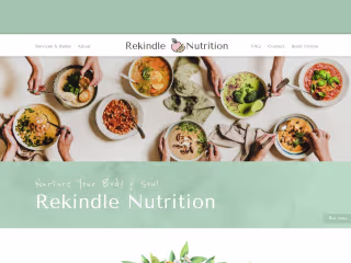 Incredible Nutrition Website for Rekindle Nutrition