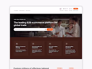 ALIBABA — Landing Page Replication