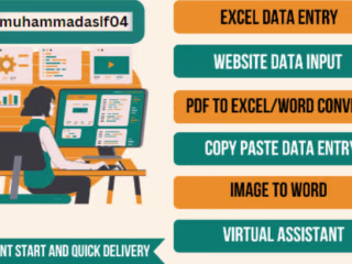 I will do data entry, file conversion, copy-paste, and web scra…